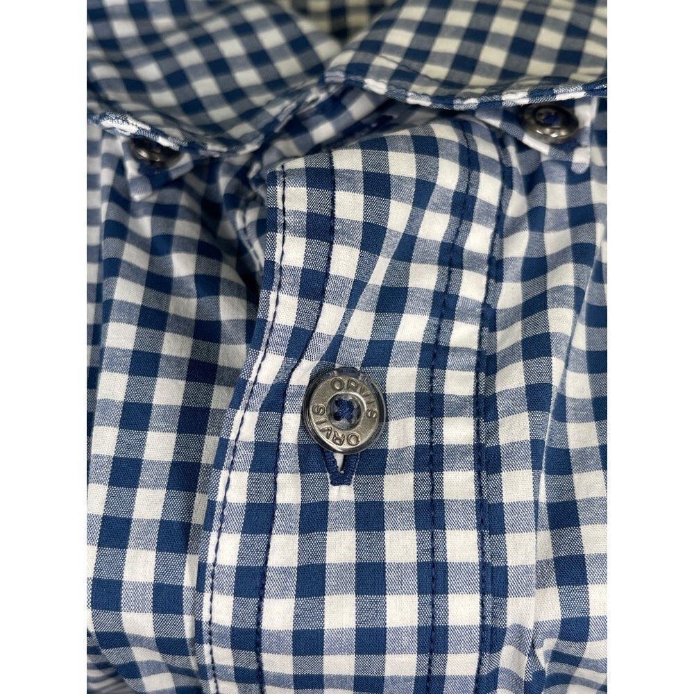 Orvis Active Fit Blue White Plaid Short Sleeve Shirt Size XL - Picture 12 of 12